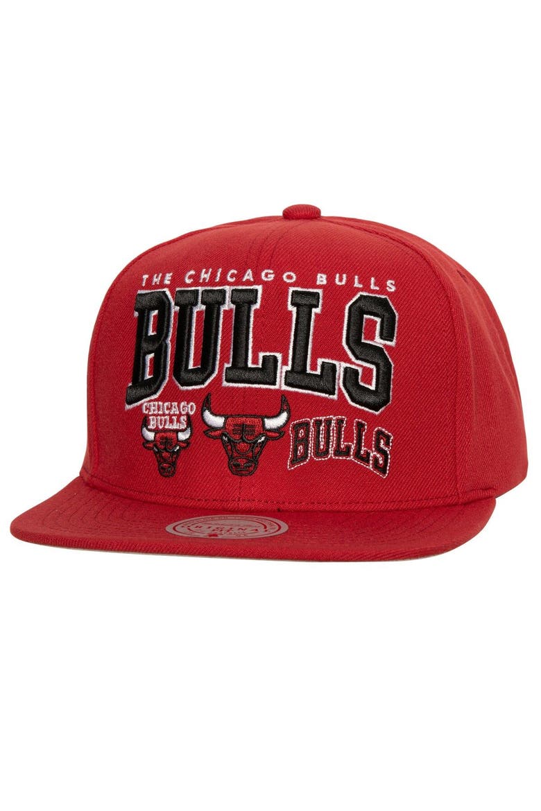 Men's Mitchell & Ness Red Chicago Bulls Champ Stack Snapback Hat, Main, color, Red