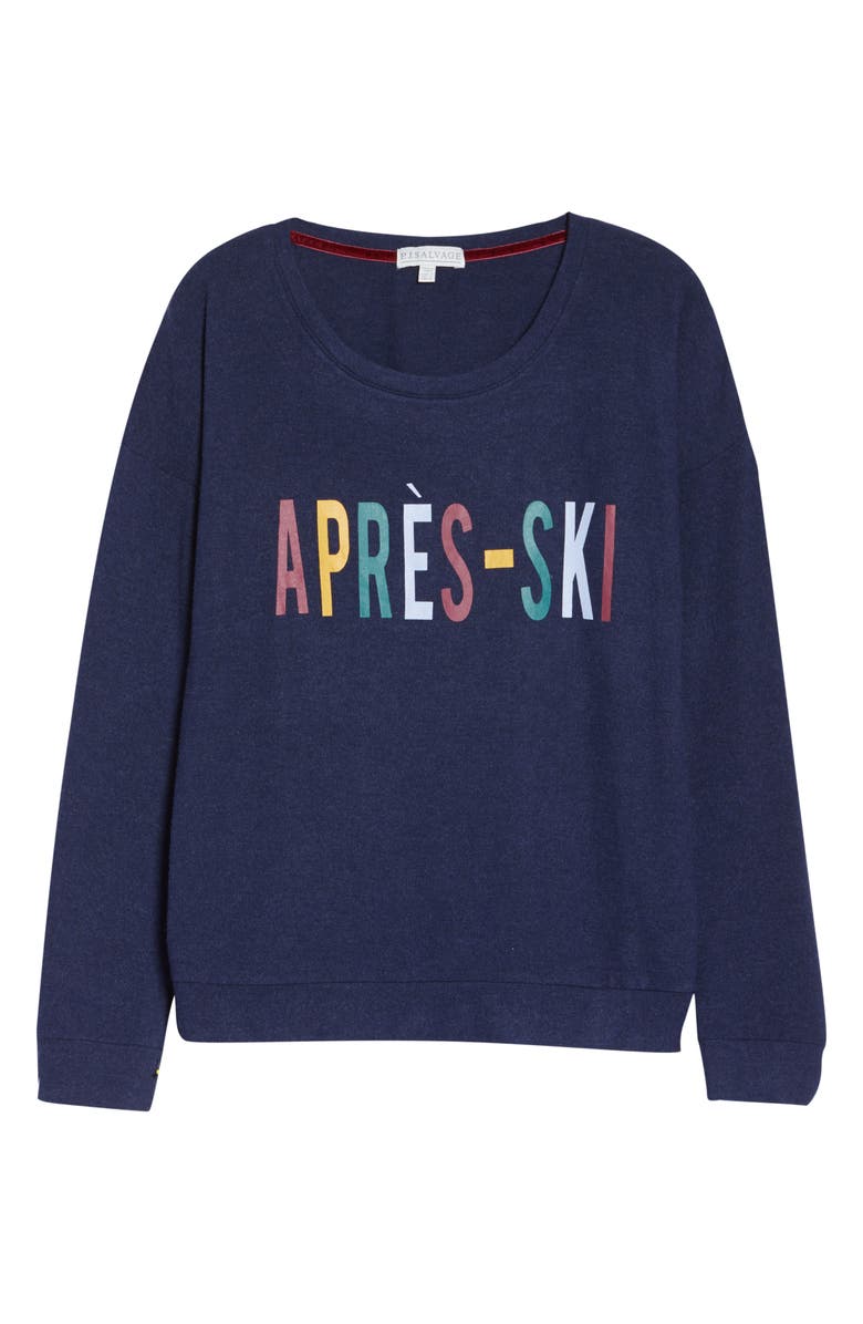 PJ Salvage Après-Ski Pajama Top, Alternate, color,