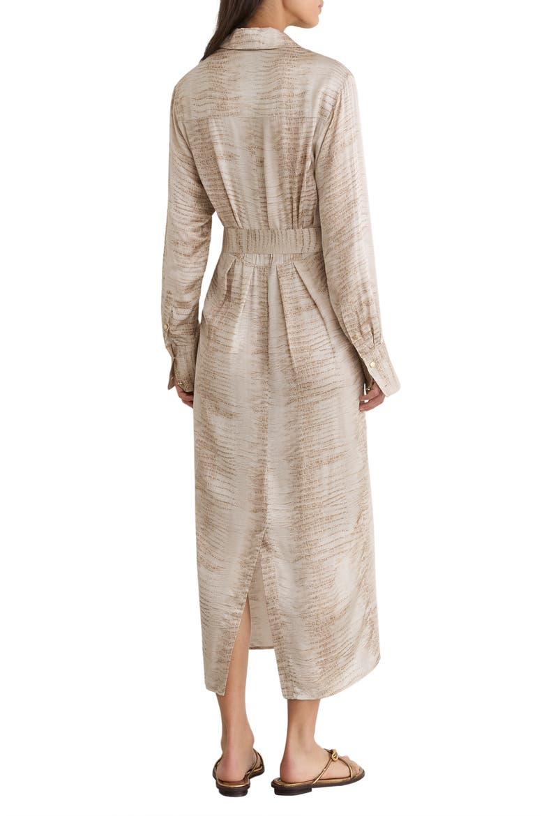 Sienna Abstract Snakeskin Print Shirtdress, Alternate, color, NEUTRAL
