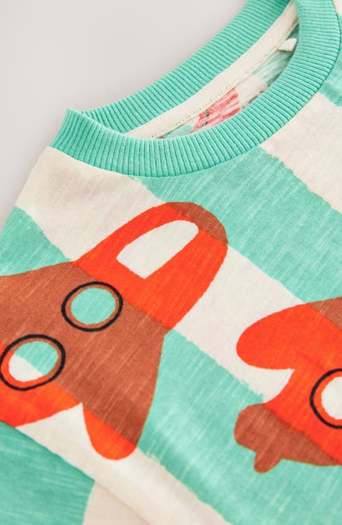 Next Kids' Vertical Stripe Plane Graphic T-shirt