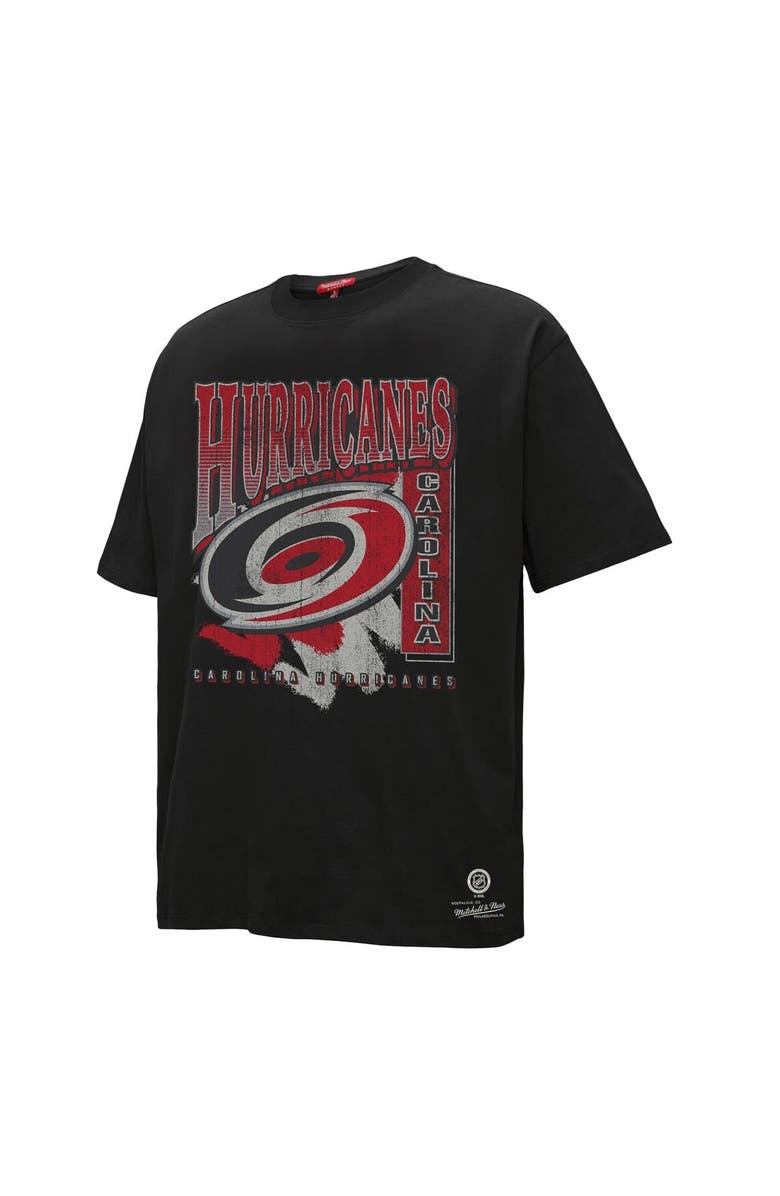 Mitchell & Ness Women's Mitchell & Ness Black Carolina Hurricanes Choppy Ice Boyfriend T-Shirt, Alternate, color, Black