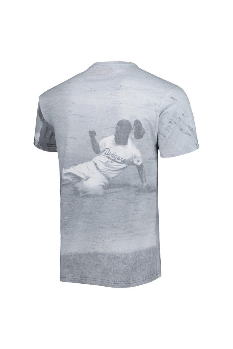Men's Mitchell & Ness Jackie Robinson Brooklyn Dodgers Cooperstown Collection Highlight Player T-Shirt, Alternate, color, White