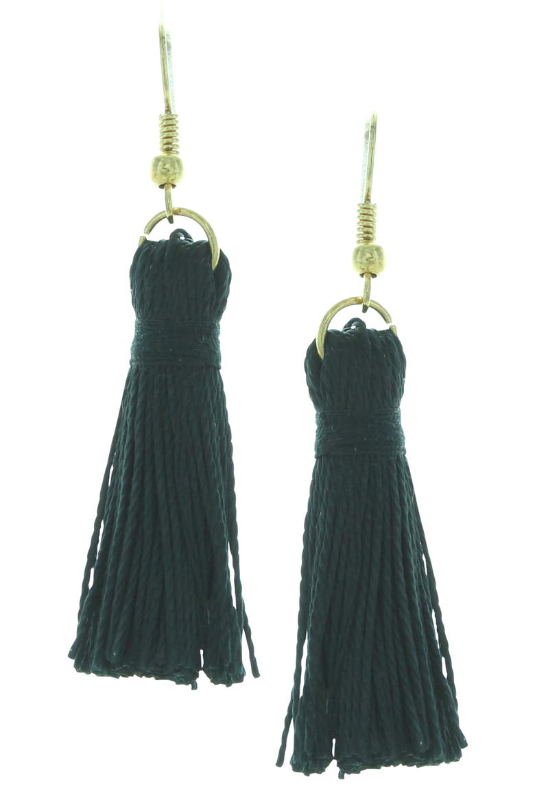 Giorgia Tassel Earrings, Main, color, GOLD / BLACK