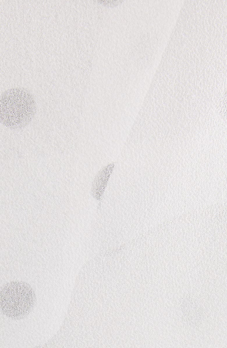 Acne Studios Tow Polka Dot Georgette Shirt, Alternate, color, Black/ White