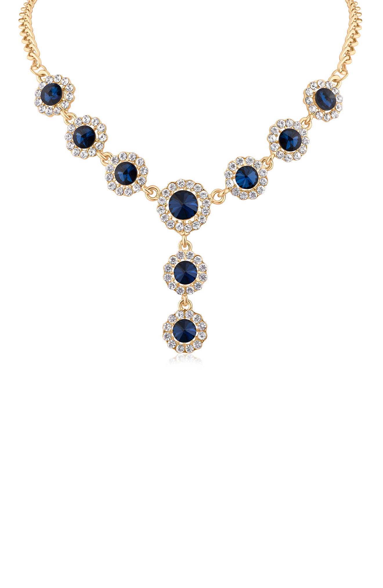 JARDIN Crystal Halo Y-Necklace