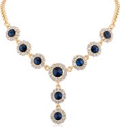 JARDIN Crystal Halo Y-Necklace