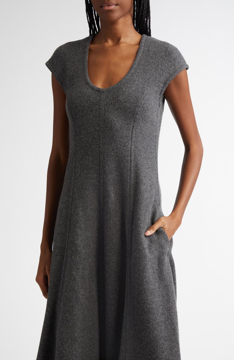 Proenza Schouler Delilah Mélange Heavyweight Jersey Midi Dress, Alternate, color, 