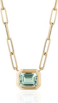 GOSHWARA Manhattan Emerald Cut Pendant Necklace