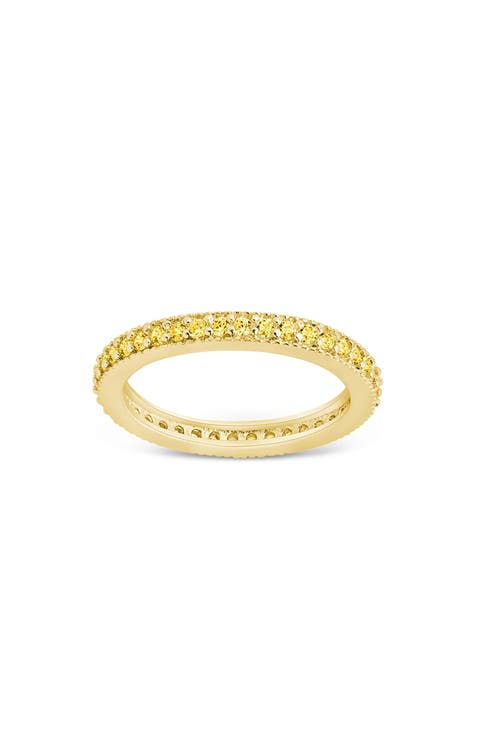 Cubic Zirconia Pavé Thin Band Ring