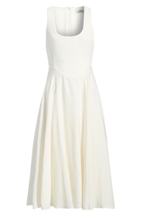 Scoop Neck Midi Dress