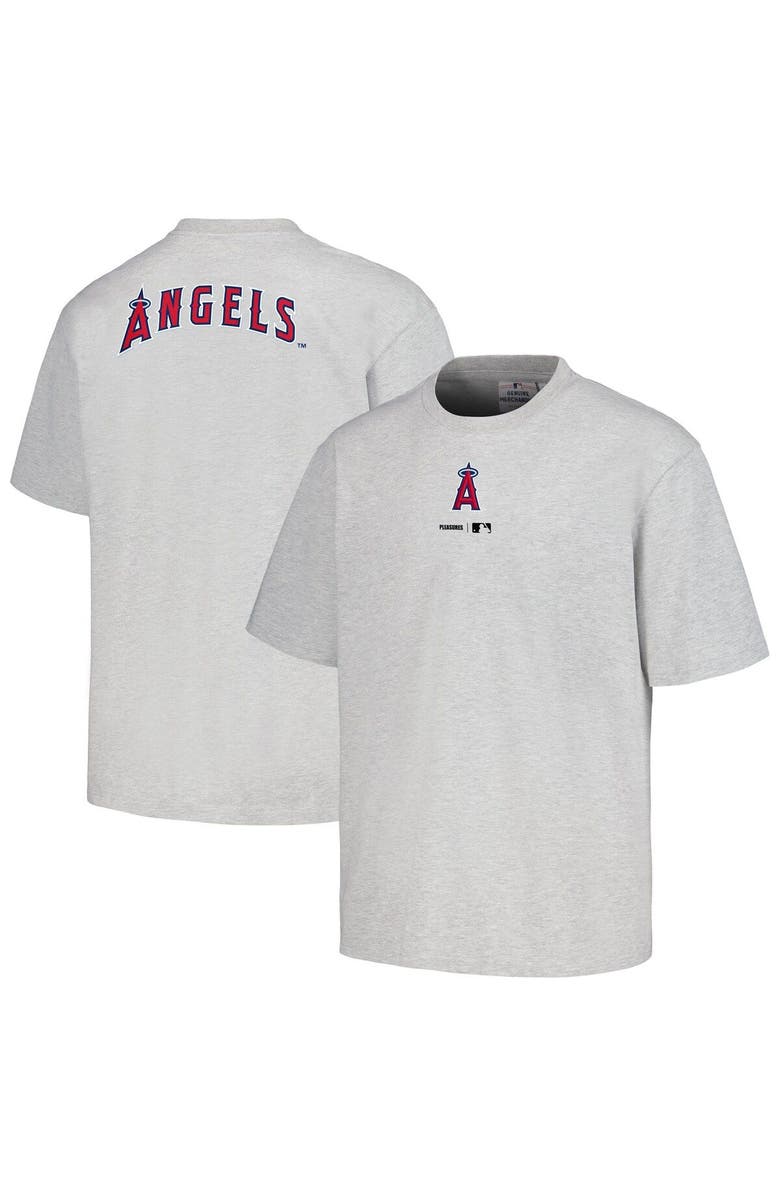 PLEASURES Men's PLEASURES  Gray Los Angeles Angels Mascot T-Shirt, Main, color, Gray