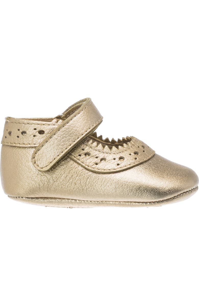 Elephantito Mellie Mary Jane Crib Shoe, Alternate, color, Gold