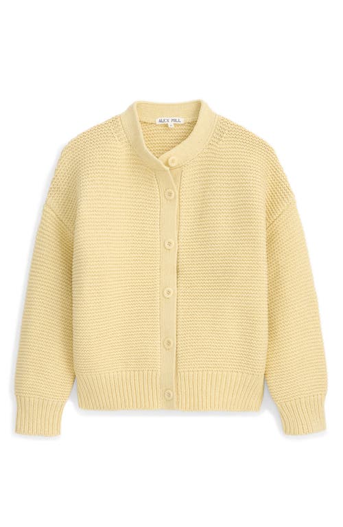 Alex Mill Nico Crewneck Cotton Cardigan In Butter