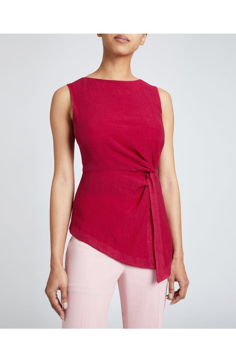 Santorelli AURORA Sleeveless Blouse with Side Waist Twist, Alternate, color,