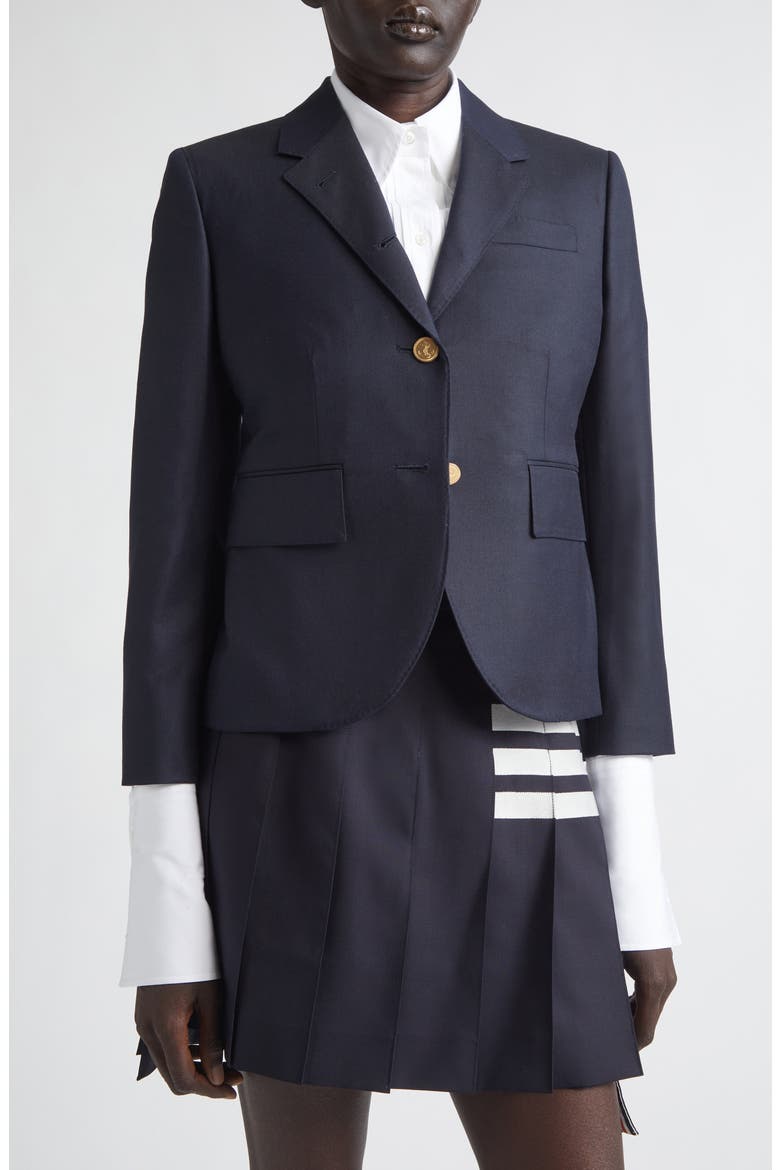 Women's High Armhole Wool Jacket, Alternate, color, NAVY