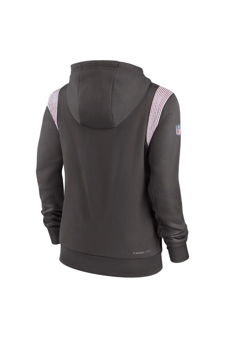 Women's Nike Pewter Tampa Bay Buccaneers Sideline Stack Performance Pullover Hoodie, Alternate, color, Pewter