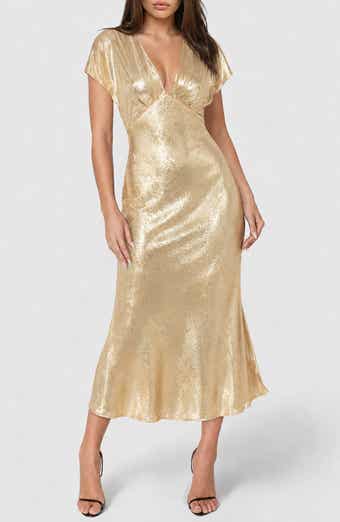 Foil Charmeuse Maxi Dress