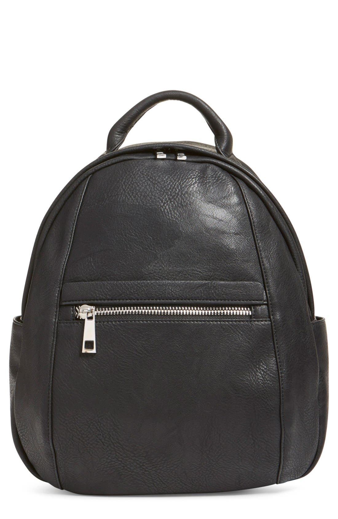 BP. Faux Leather Backpack, Main, color, 