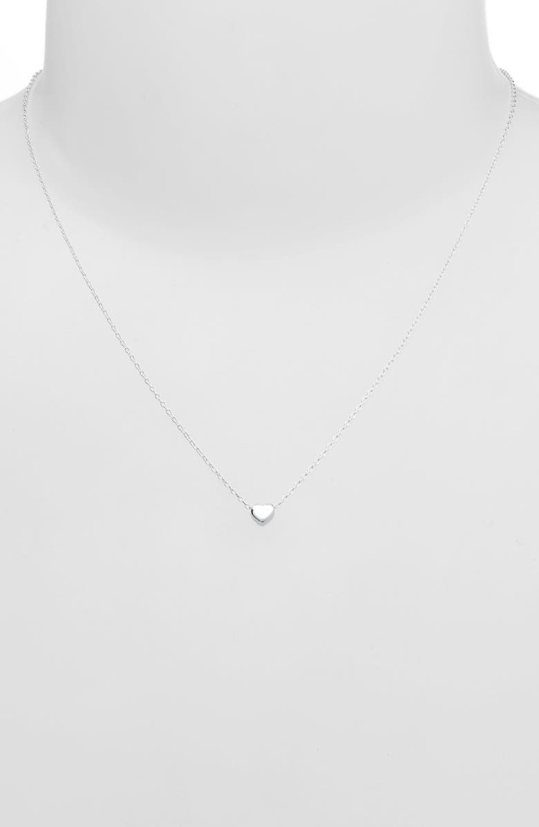 gorjana Heart Charm Adjustable Necklace, Alternate, color, 