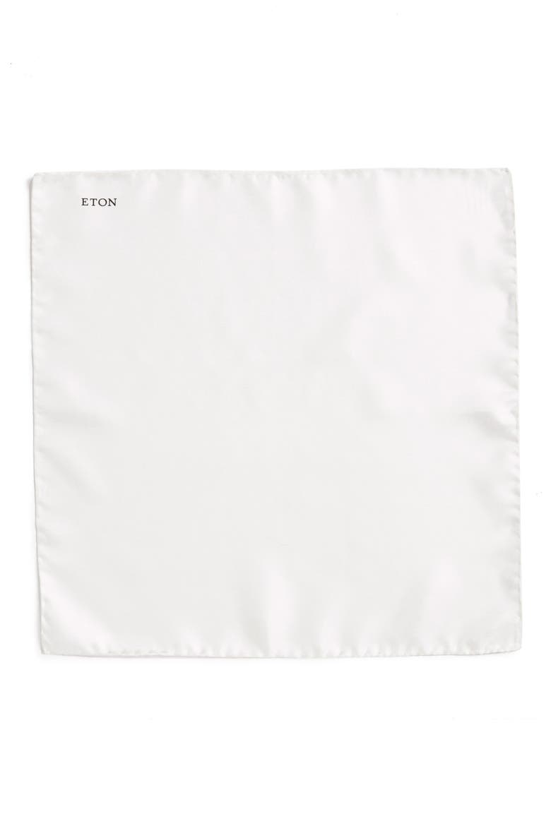 Silk Pocket Square, Alternate, color, WHITE