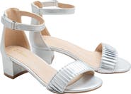 Tulleen Pleated Lined Band Block Heels