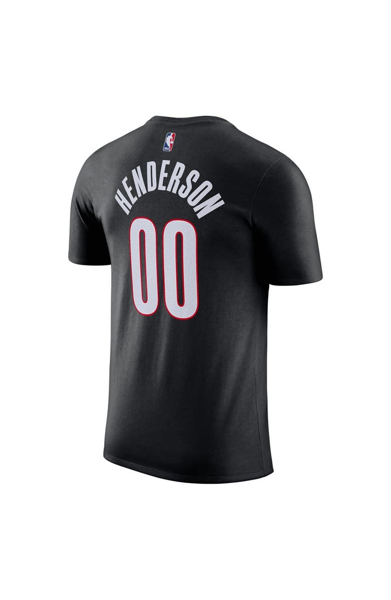 Nike Men's Nike Scoot Henderson Black Portland Trail Blazers Icon Edition Name & Number T-Shirt, Alternate, color, Black