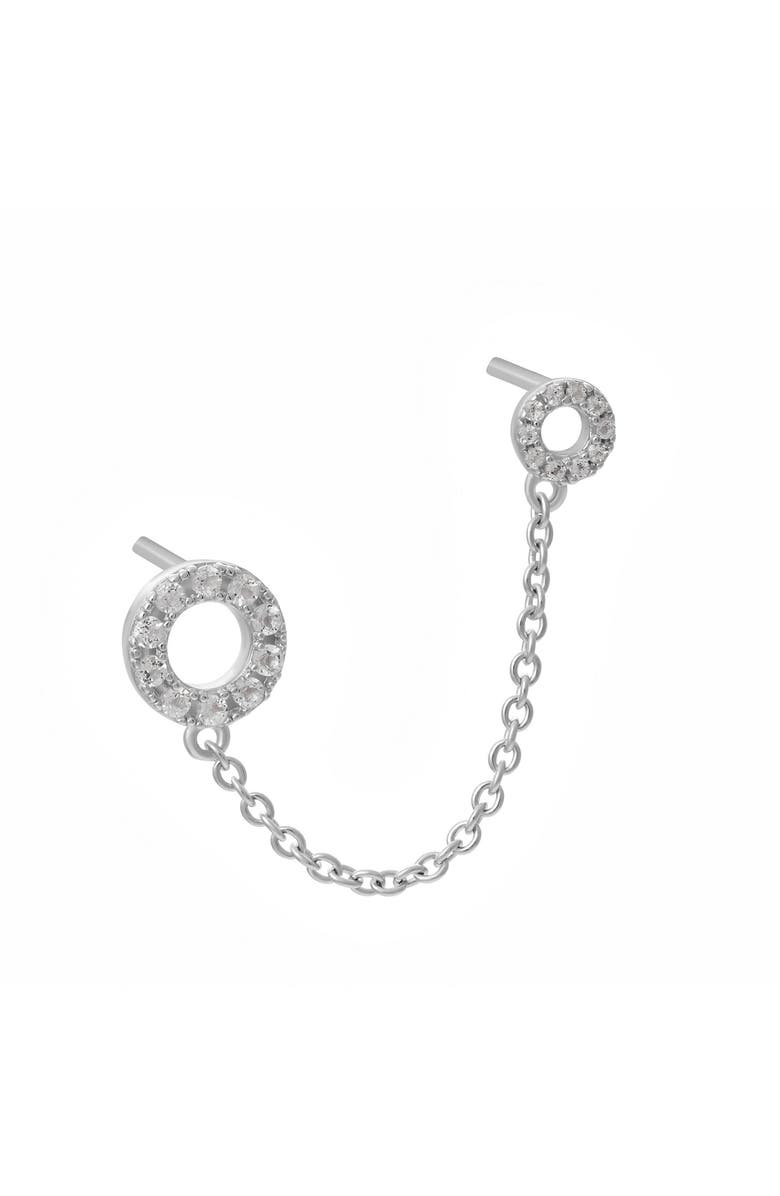 Lucy Quartermaine Halo Double Post Earring, Main, color, Sterling Silver