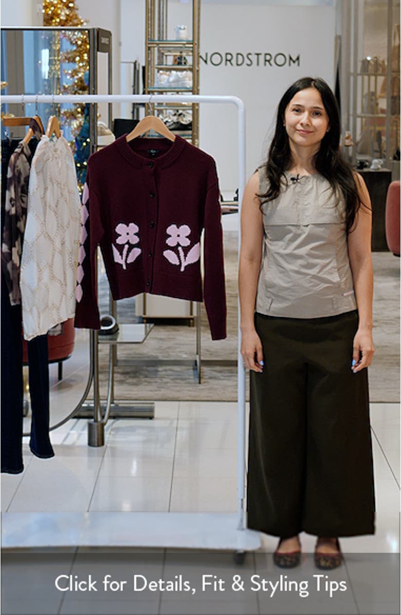 Mavie Intarsia Floral Cardigan, sales video thumbnail