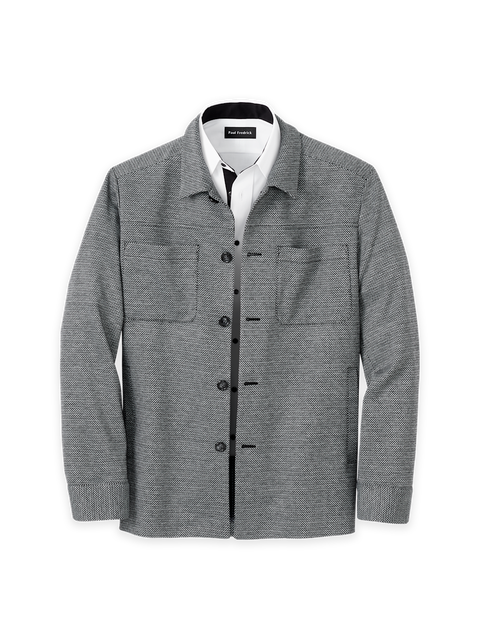 Herringbone Shirt Jacket