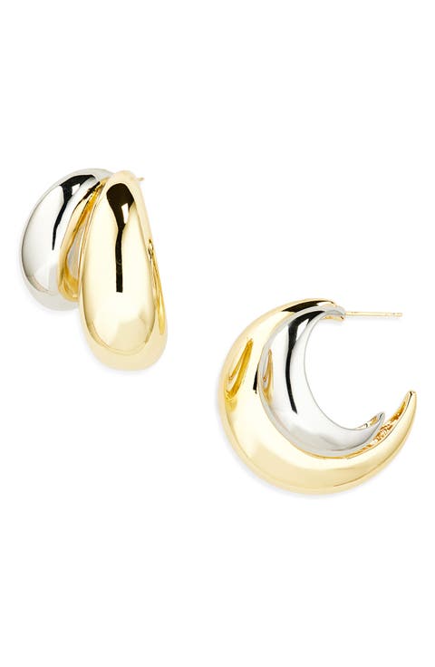 Double Tsuki Hoop Earrings