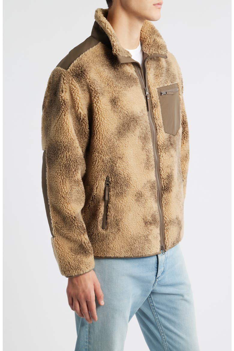 Oak Camo Fleece Zip-Up Jacket, Alternate, color, NATURAL