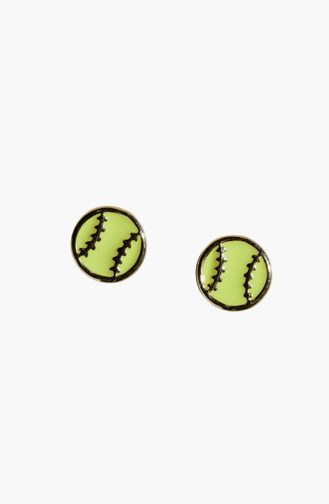 Softball Stud Earrings