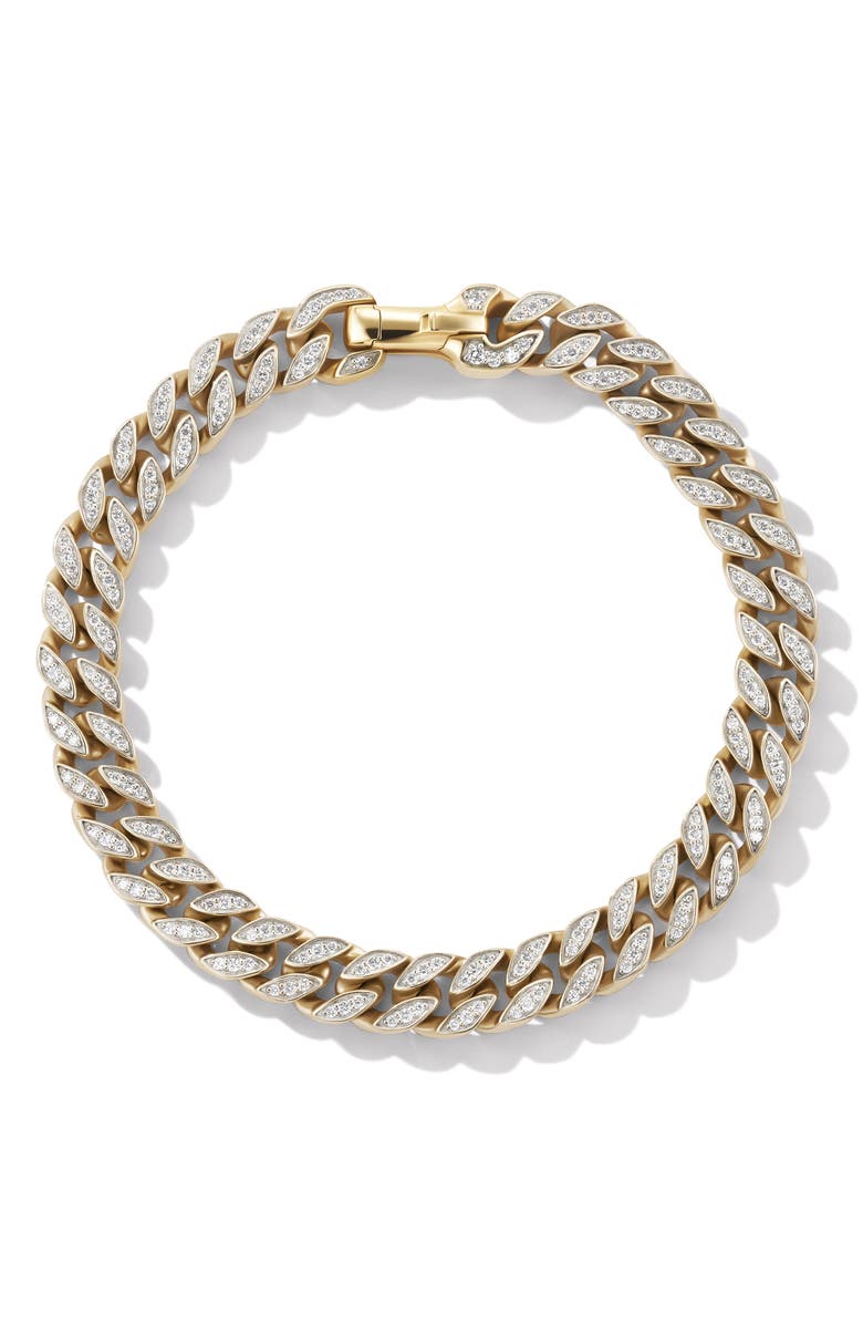 David Yurman Men's Pavé Diamond Curb Chain Bracelet, 8mm, Alternate, color, 