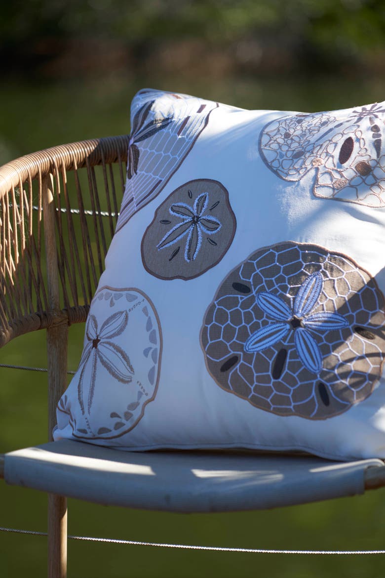 Sand Dollar Neutrals Pillow, Alternate, color, Off-White