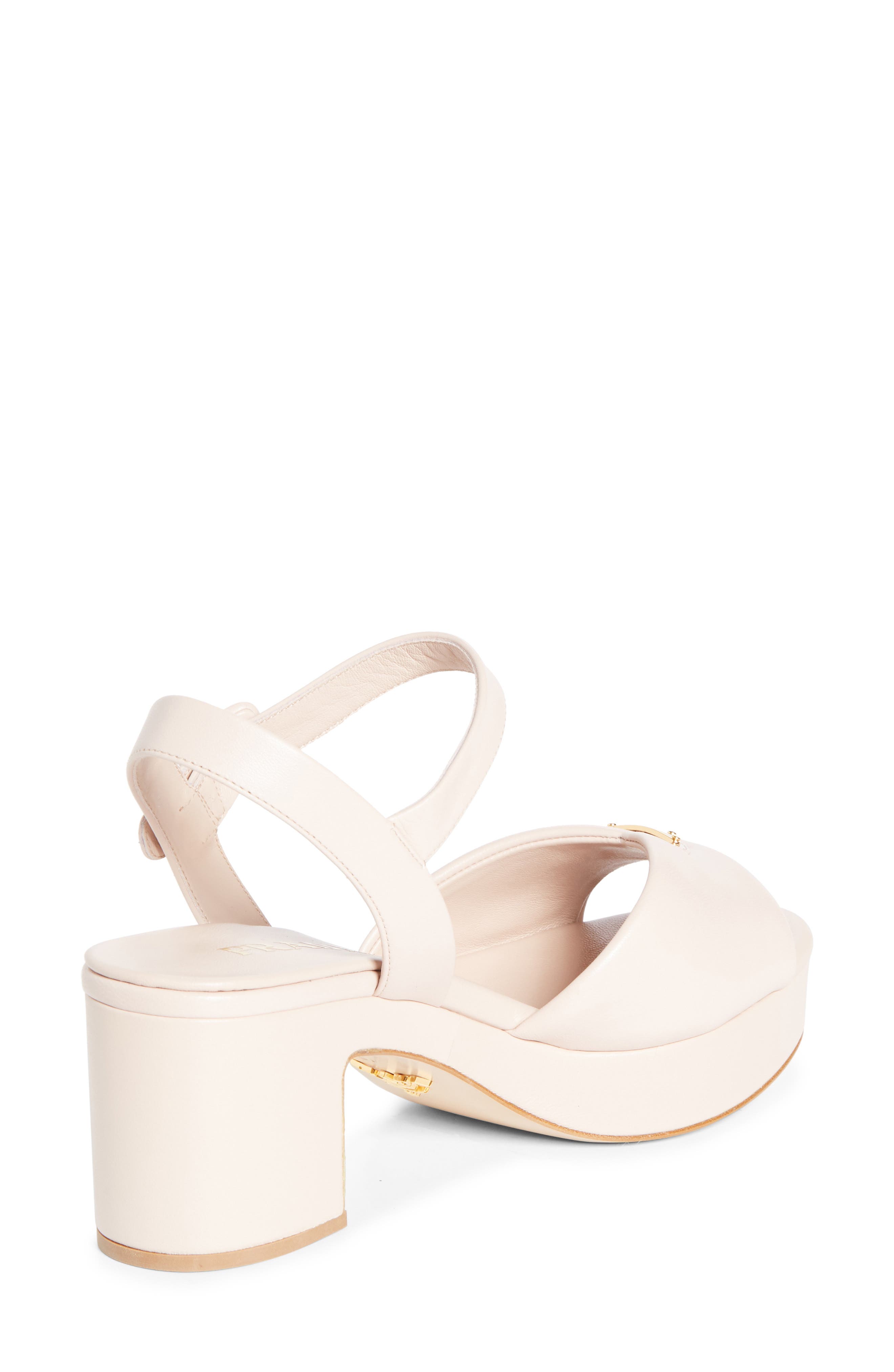 Prada Logo Platform Sandal, Alternate, color, Cipria