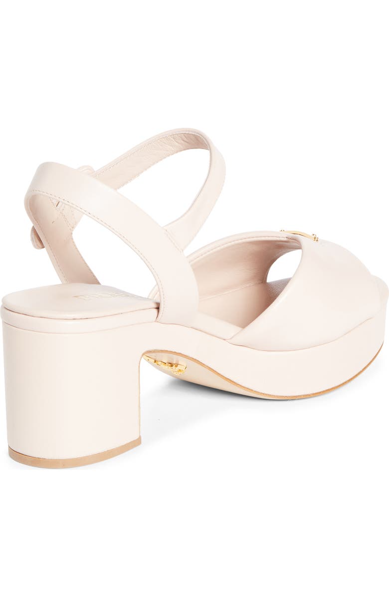 Prada Logo Platform Sandal, Alternate, color, Cipria