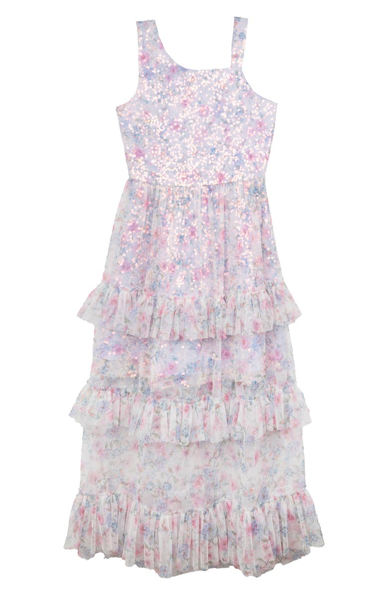 Rare Editions Kids' Sequin Maxi Party Dress, Main, color, 