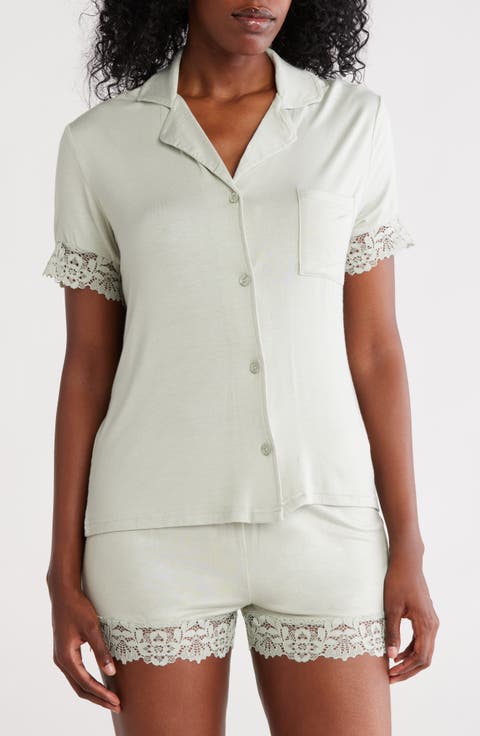 Lace Trim Short Pajamas