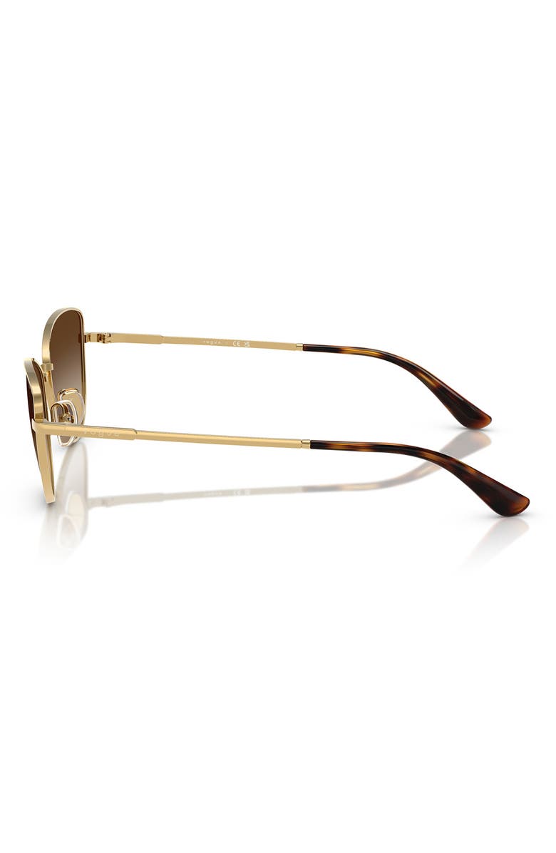 VOGUE 56mm Polarized Butterfly Sunglasses, Alternate, color, Gold