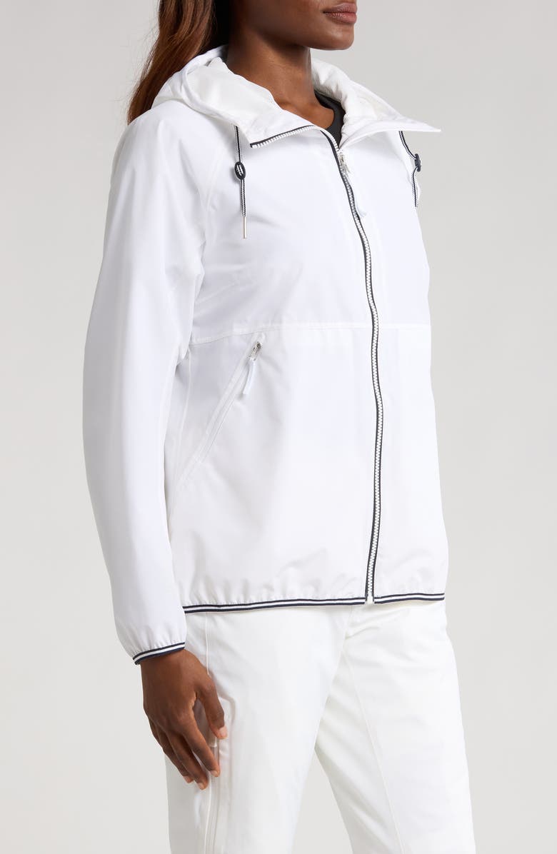 Helly Hansen Koster Waterproof Hooded Rain Jacket, Alternate, color, 001 White