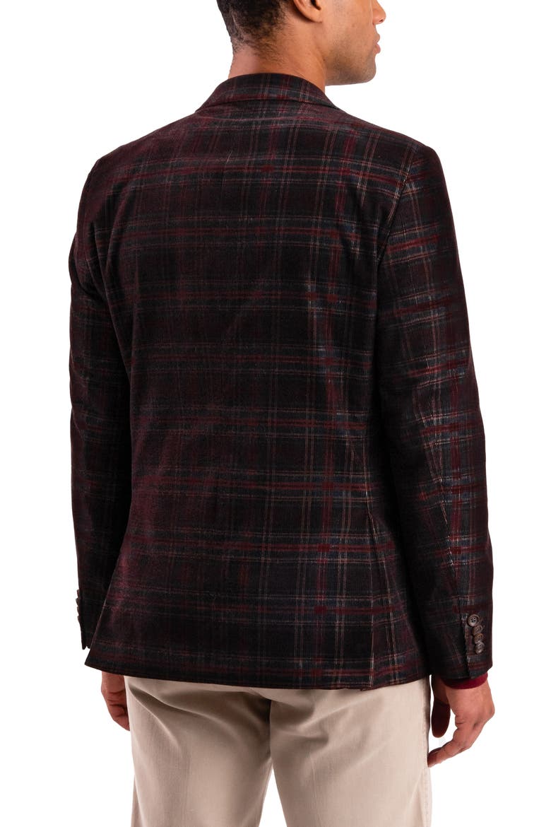 Brown Plaid Corduroy Sport Coat, Alternate, color, BROWN