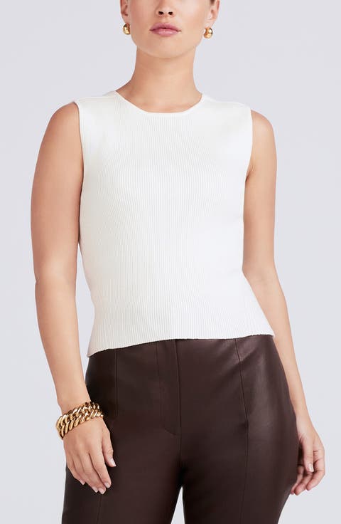 Ariana Rib Knit Muscle Tank Sweater