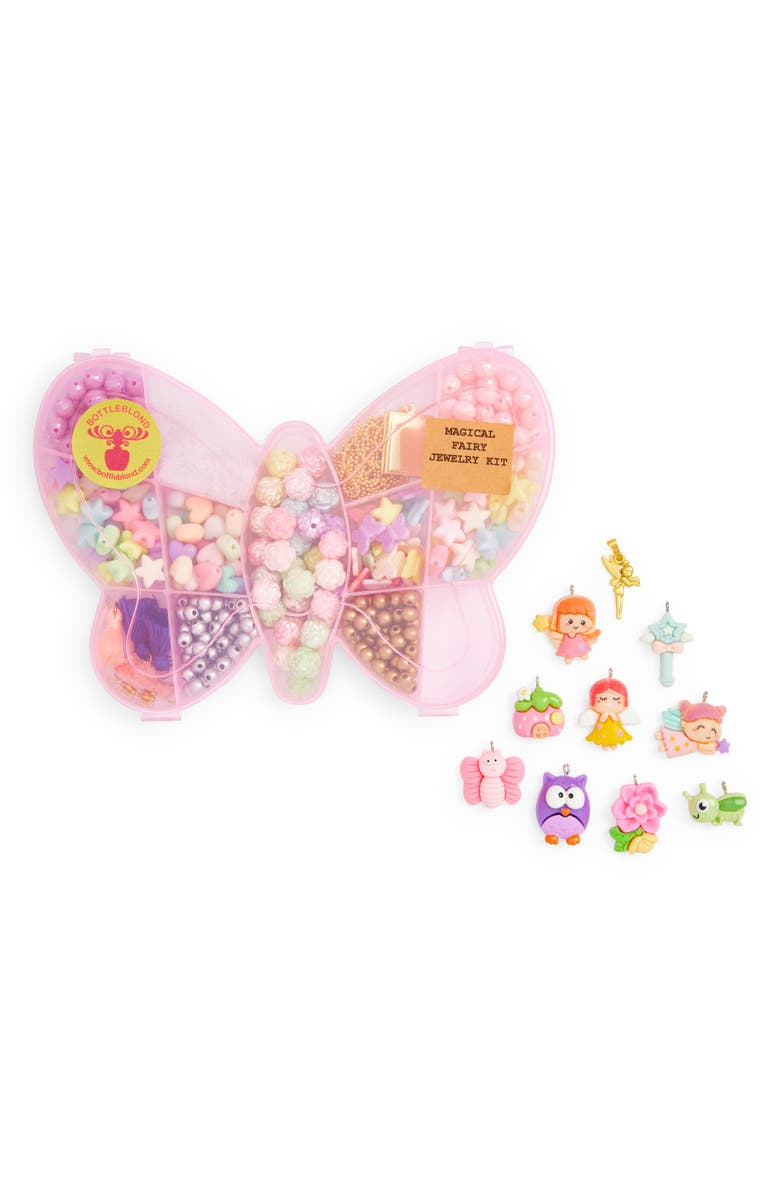 BOTTLEBLOND Kids' Fairy Craft & Jewelry Kit, Alternate, color, Gold/ Purple Multi