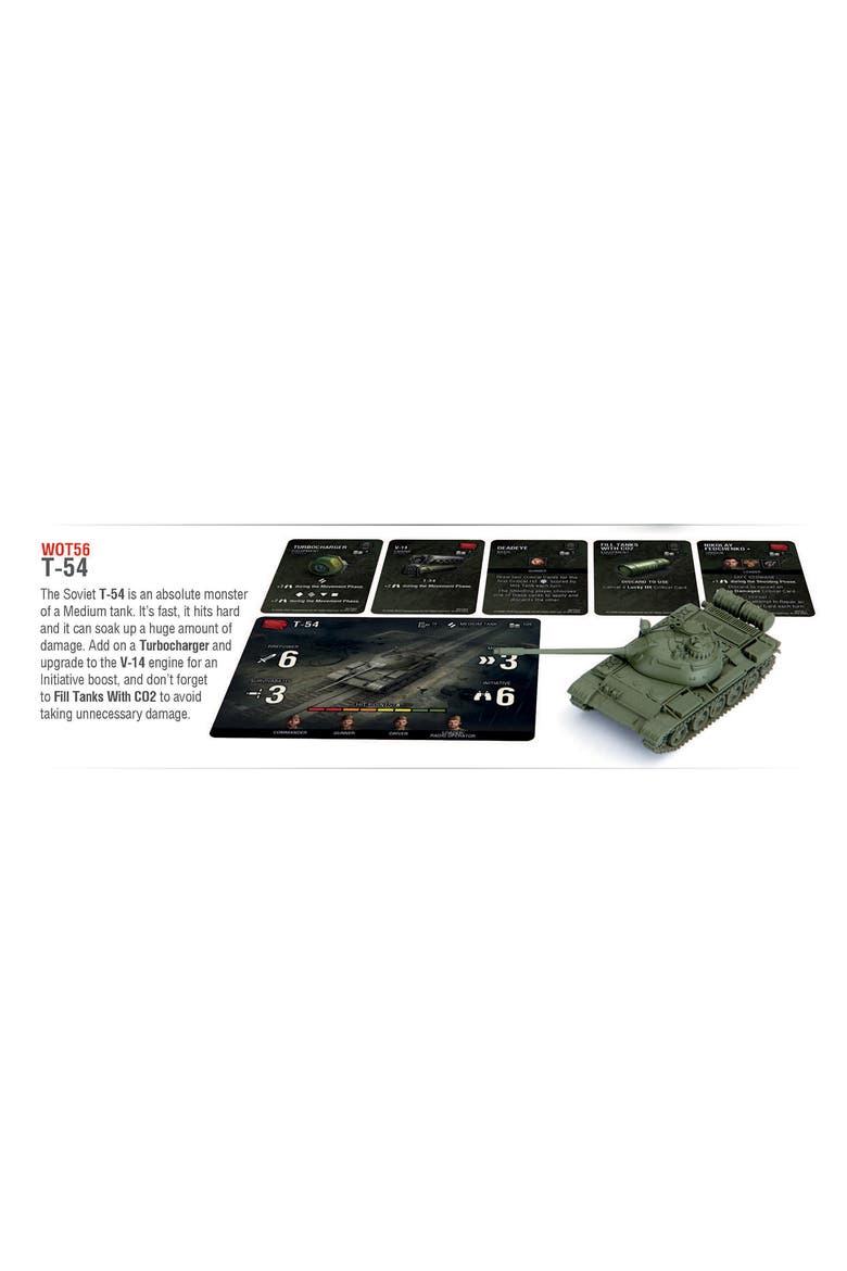 Soviet T54 Expansion Wot Miniatures Game, Alternate, color, Multicolored