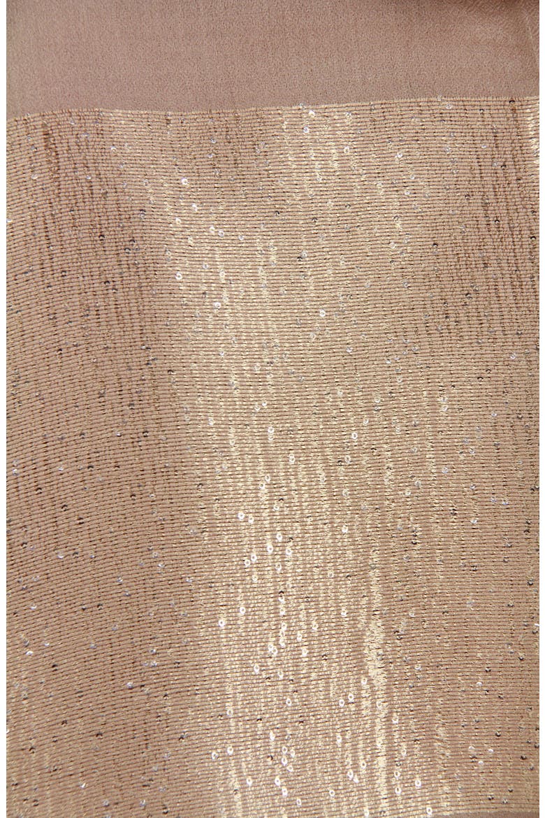 Sequin Cashmere Scarf, Alternate, color, TAUPE