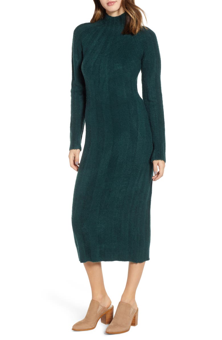 4SI3NNA Wide Rib Sweater Dress, Main, color, 