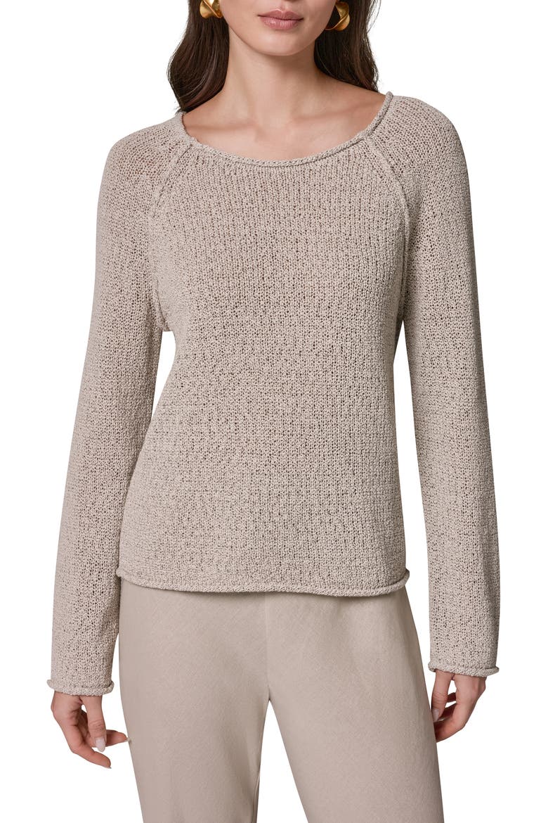 Easy Boat Neck Sweater, Main, color, SANDSTONE MULTI