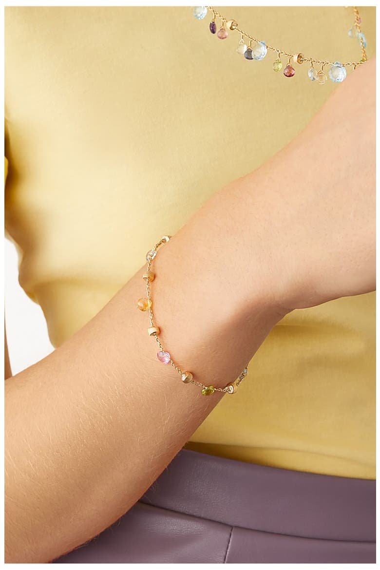Paradise 18K Yellow Gold Mixed Semiprecious Stones Single Strand Bracelet, Alternate, color, 18K YELLOW GOLD