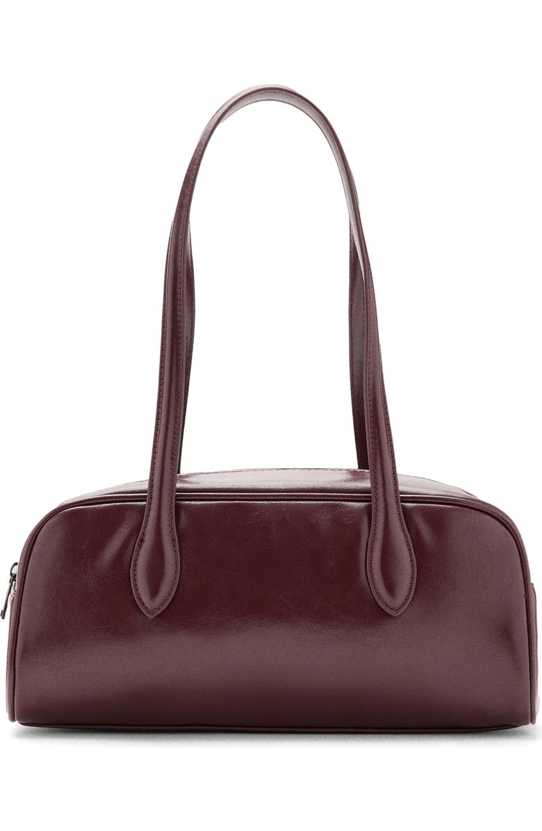 MANGO TEEN Faux Leather Bowling Bag, Main, color, Burgundy