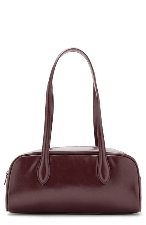 Faux Leather Bowling Bag